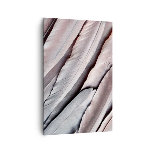 Obraz na plátne - V ružovej a striebornej - 80x120 cm