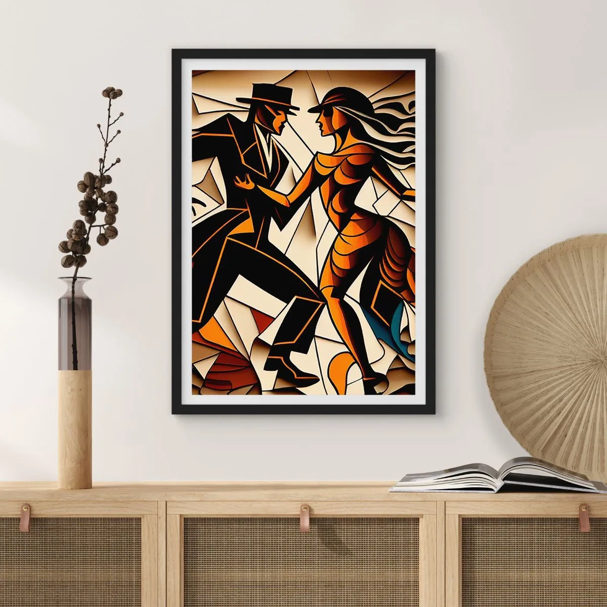 Plagát v čiernom ráme - Tanec vrelosti a vášne - 70x100 cm
