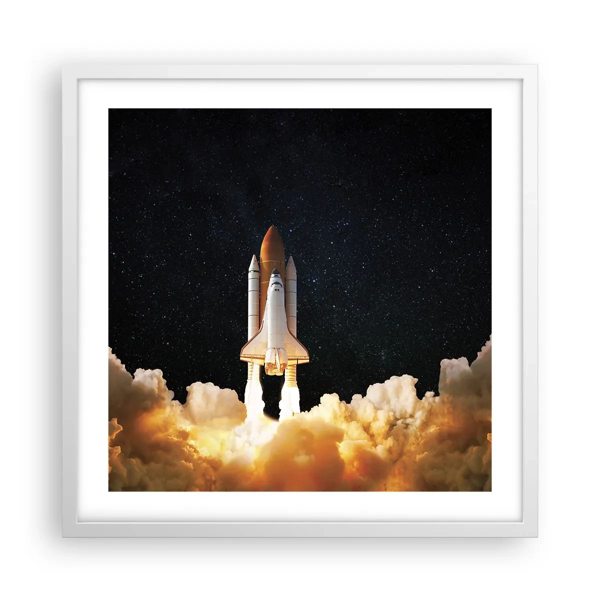 Plagát v bielom ráme - Ad astra! - 50x50 cm