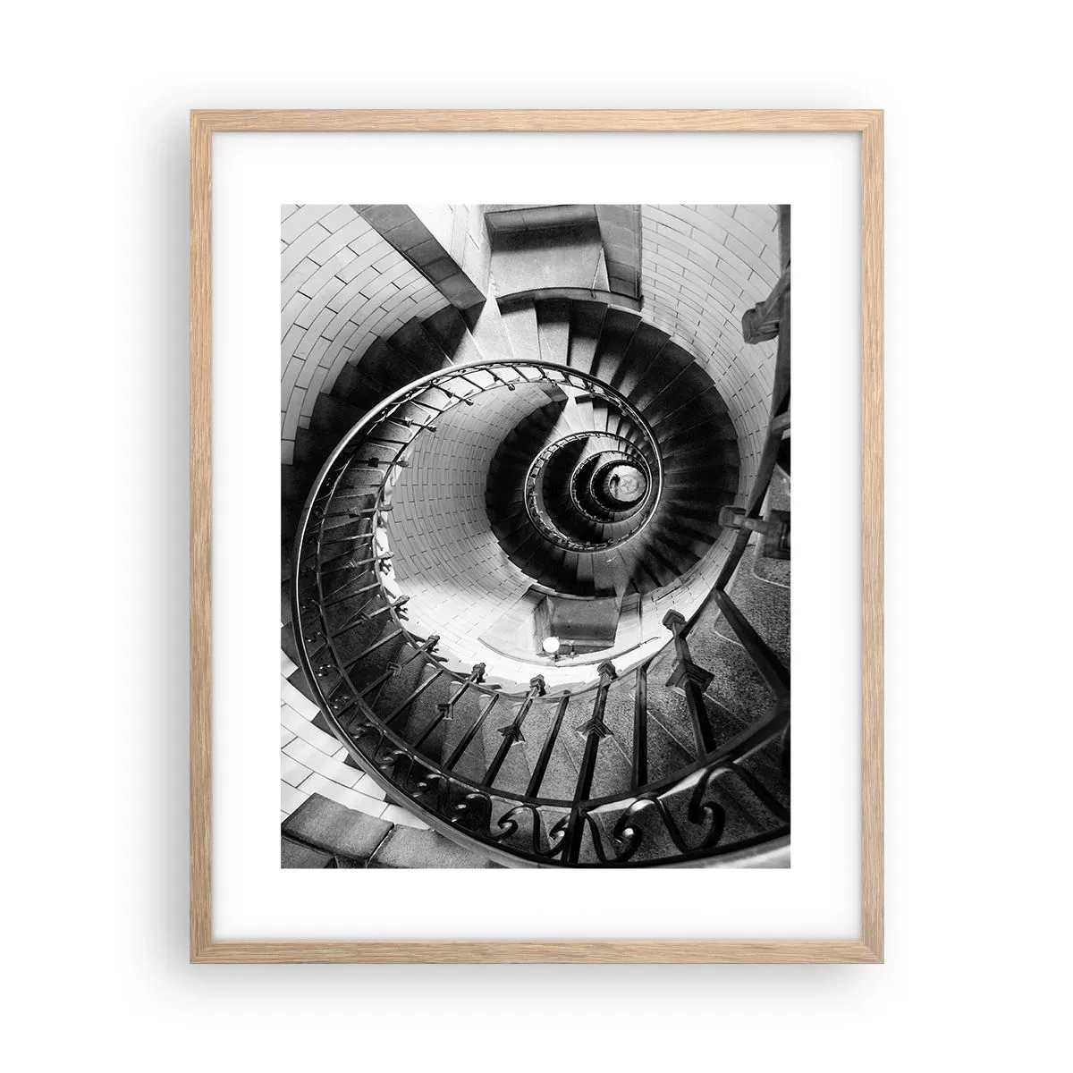 Plagát v ráme zo svetlého duba - Len vyššie a vyššie - 40x50 cm