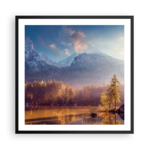 Plagát v čiernom ráme - V horách a údoliach - 60x60 cm