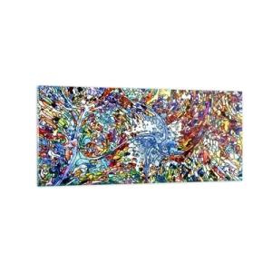 Obraz na skle - Vitráž s kvapkami - 120x50 cm