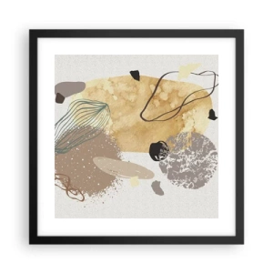 Plagát v čiernom ráme - Abstraktná slivka - 40x40 cm