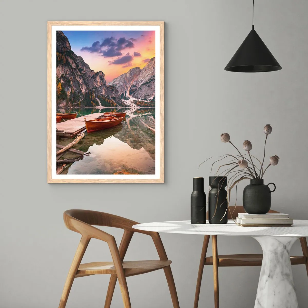 Plagát v ráme zo svetlého duba - Sľub dňa - 50x70 cm