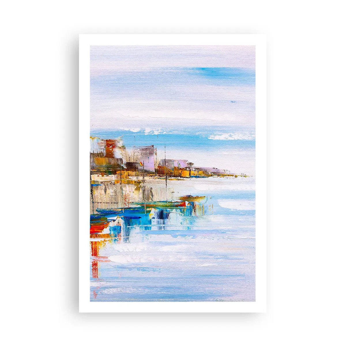 Plagát - Viacfarebný mestský prístav - 61x91 cm