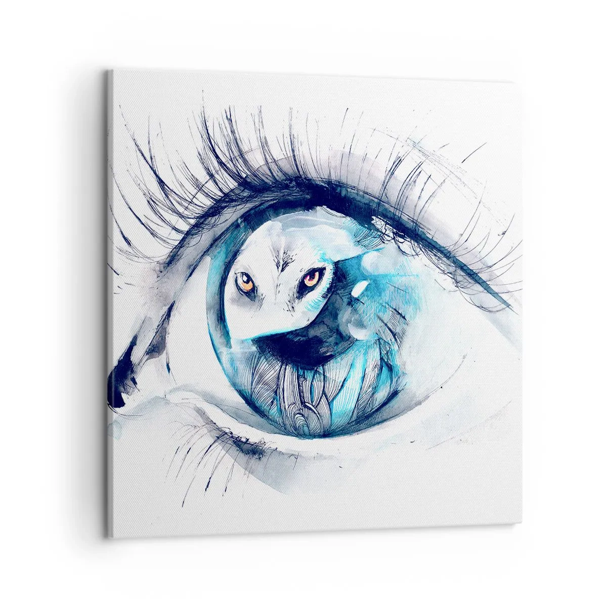 Obraz na plátne - Z očí do očí s divočinou - 50x50 cm