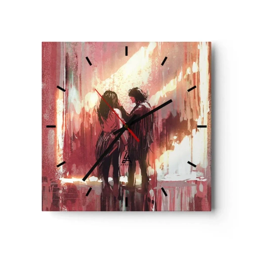 Nástenné hodiny - Večný príbeh lásky - 30x30 cm