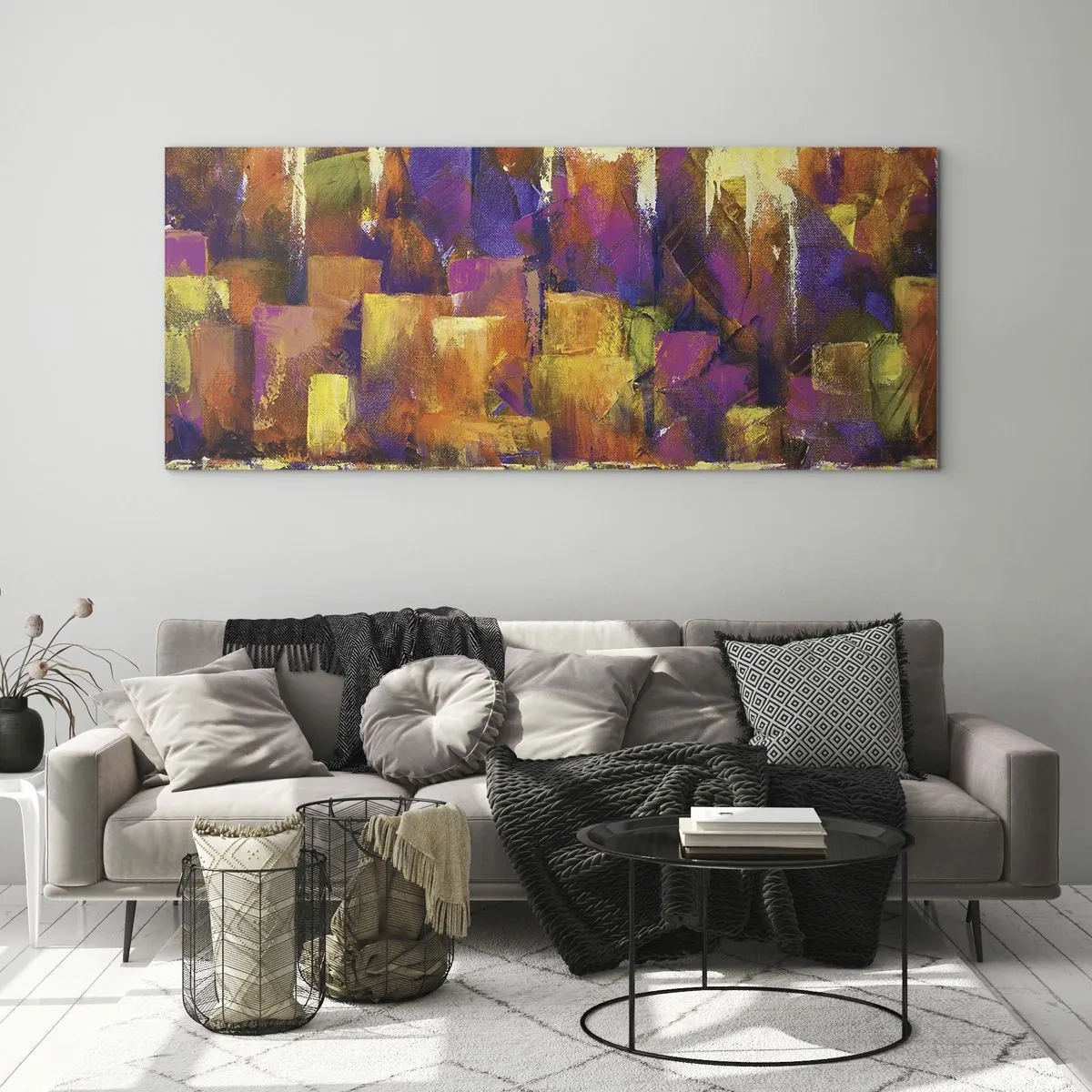 Obraz na skle - Metropolitná kompozícia - 160x50 cm