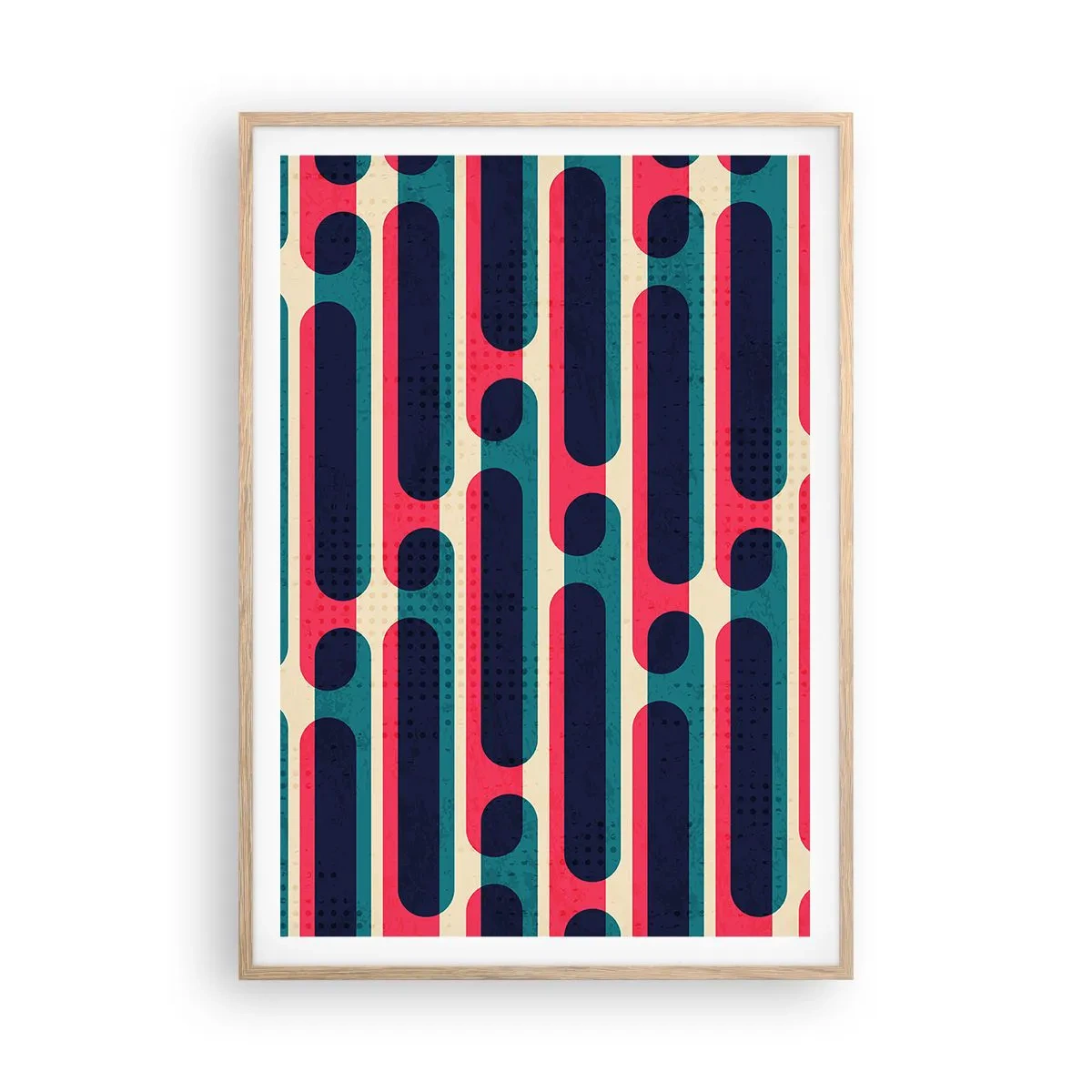 Plagát v ráme zo svetlého duba - Dovnútra a dopredu - 70x100 cm
