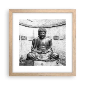 Plagát v ráme zo svetlého duba - Pri zdroji pokoja - 30x30 cm