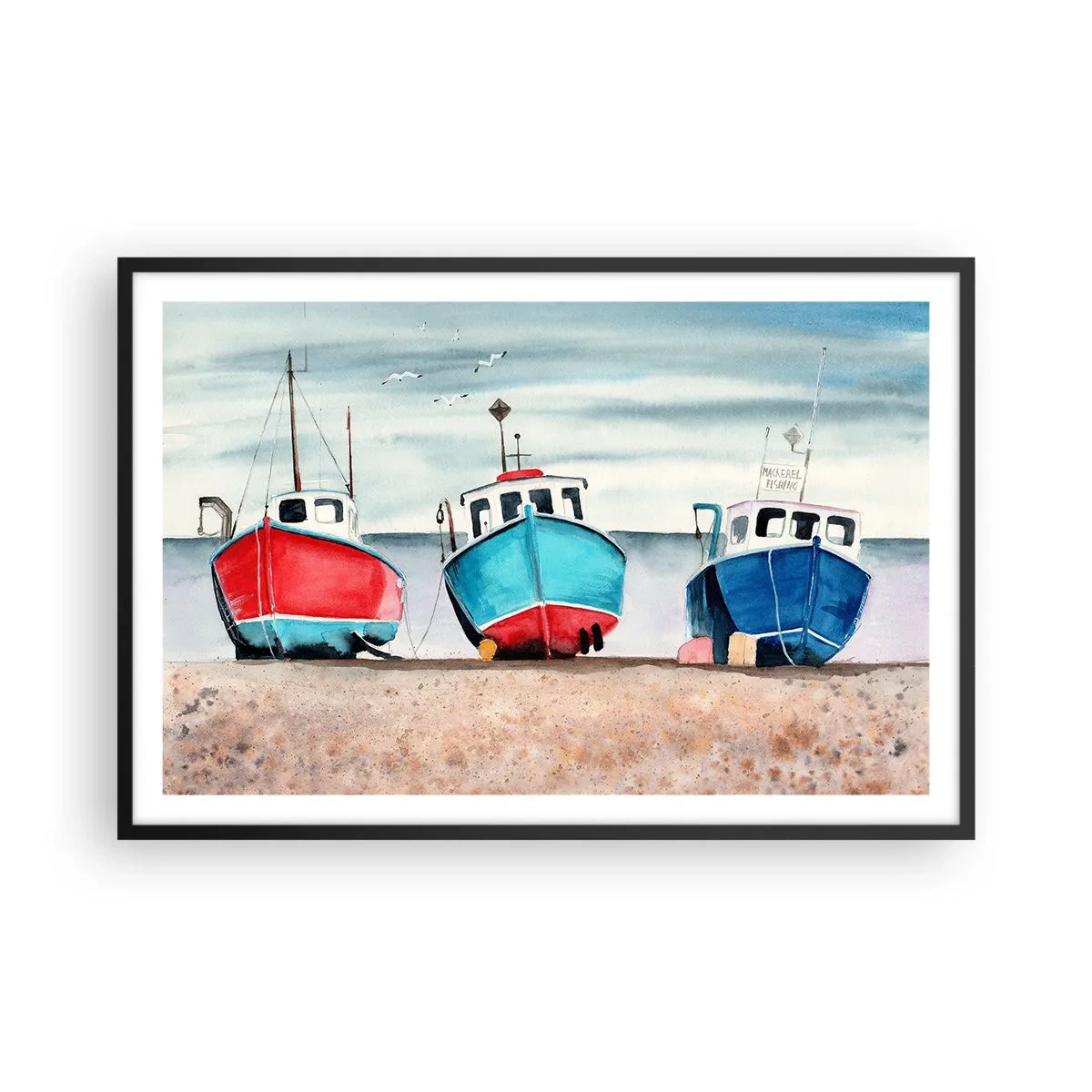 Plagát v čiernom ráme - Pripravené na úlovok - 91x61 cm