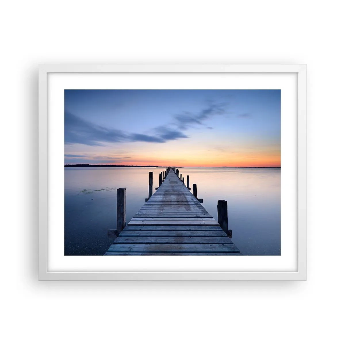 Plagát v bielom ráme - Pokoj príjemného súmraku - 50x40 cm