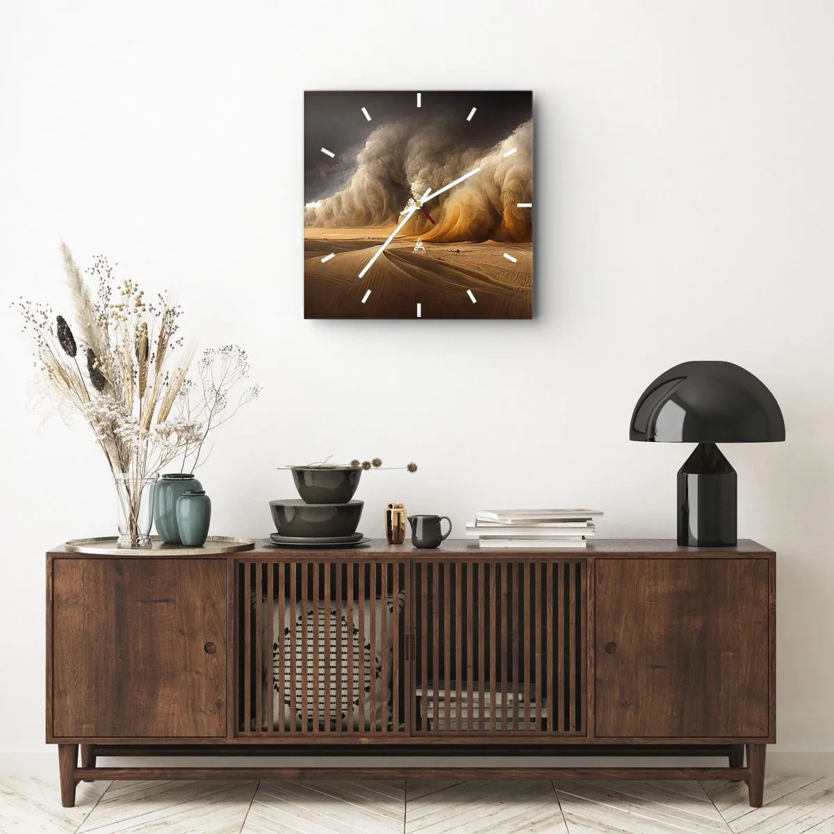 Nástenné hodiny - Hnev púšte - 40x40 cm