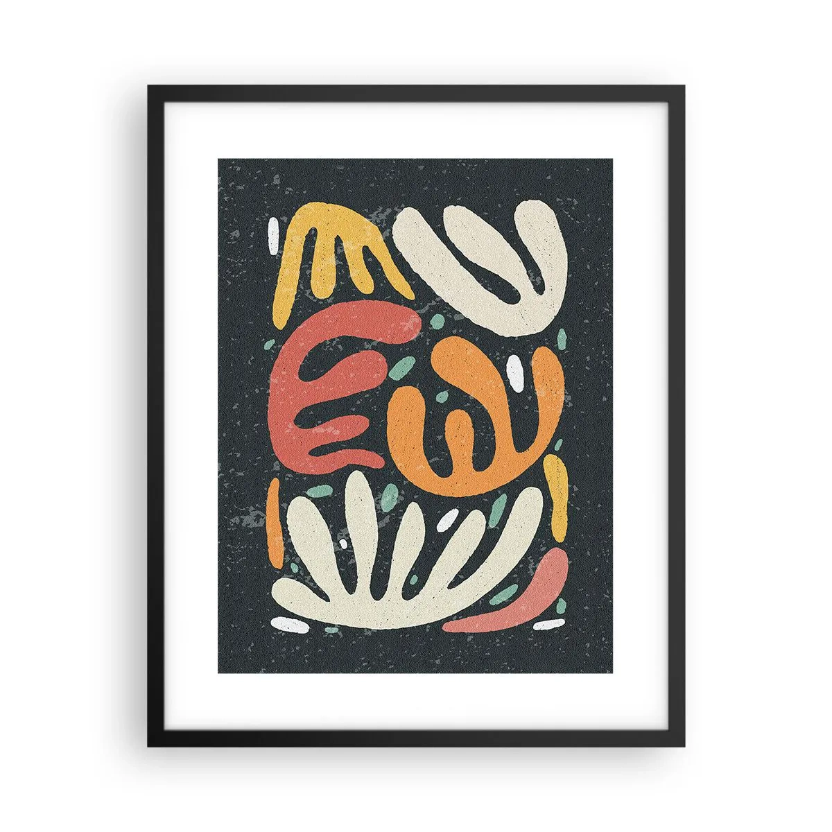 Plagát v čiernom ráme - Kompozícia – hneď ťa chytím - 40x50 cm