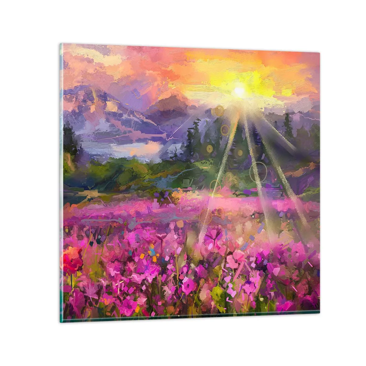 Obraz na skle - V údolí v starostlivosti slnka - 70x70 cm