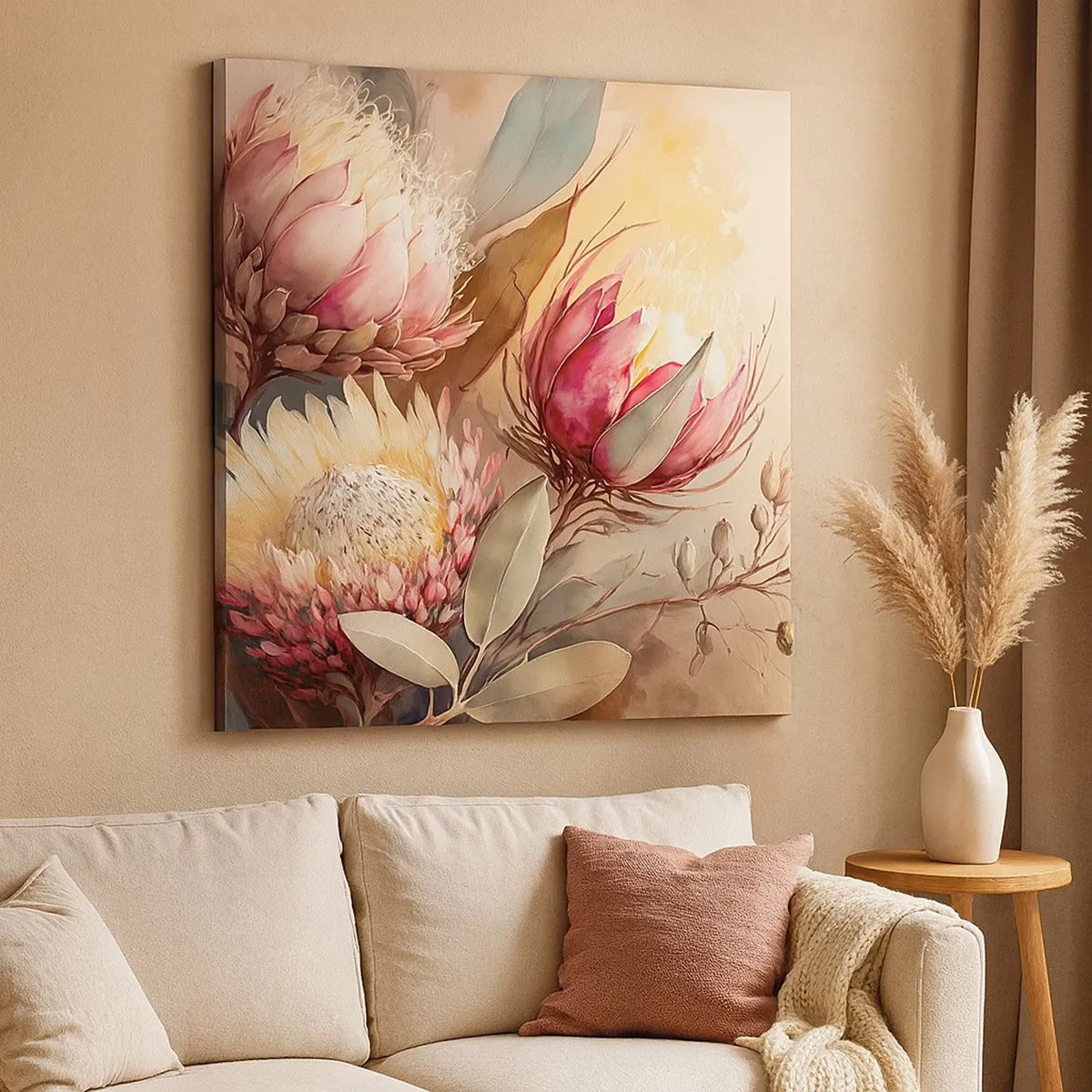 Obraz na plátne - Z profilu a en face - 30x30 cm