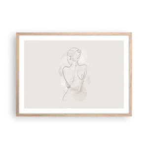 Plagát v ráme zo svetlého duba - Ako citlivý nástroj - 70x50 cm