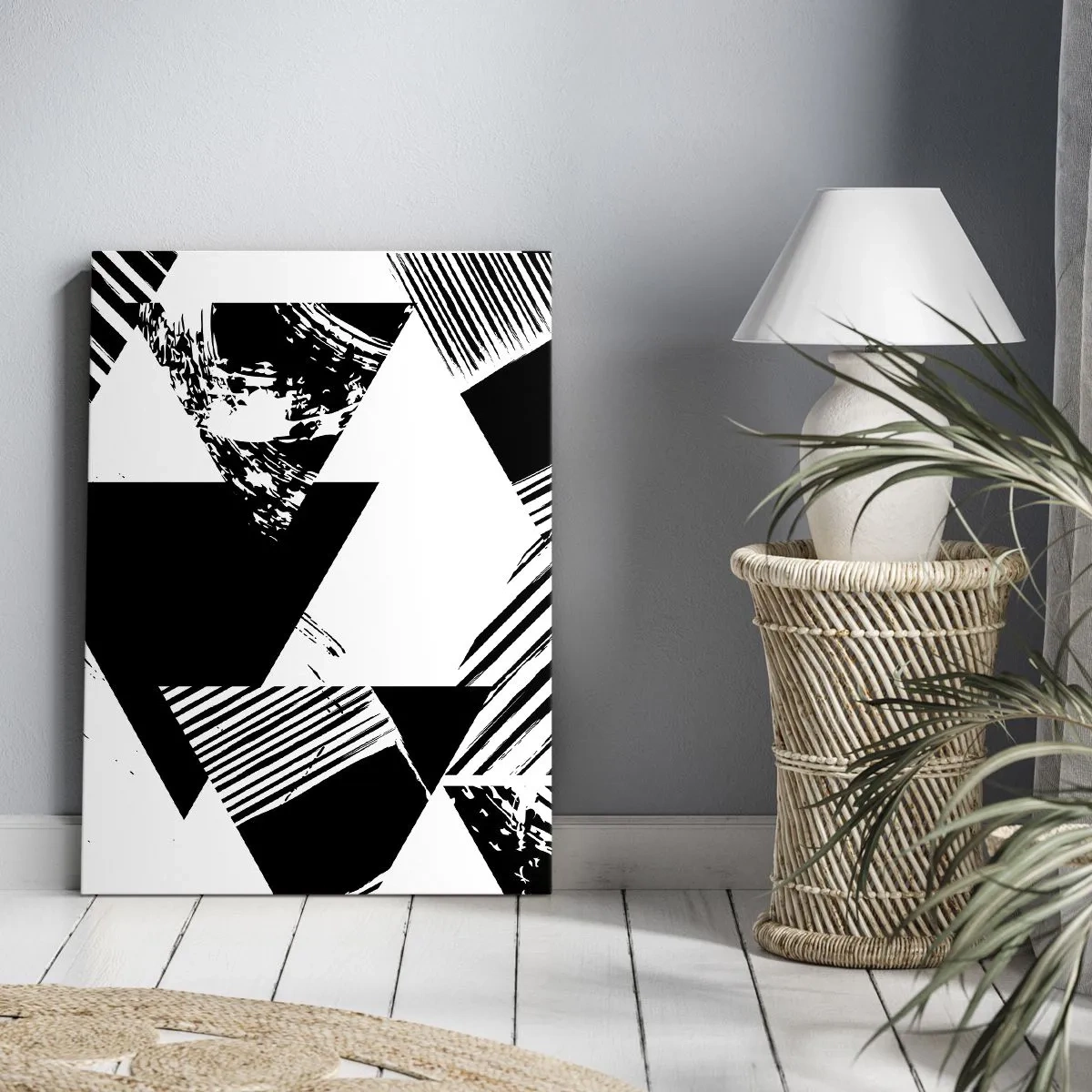 Obraz na plátne - Dážď trojuholníkov - 80x120 cm