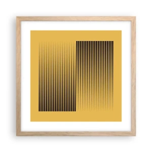 Plagát v ráme zo svetlého duba - Štvorec protikladov - 40x40 cm
