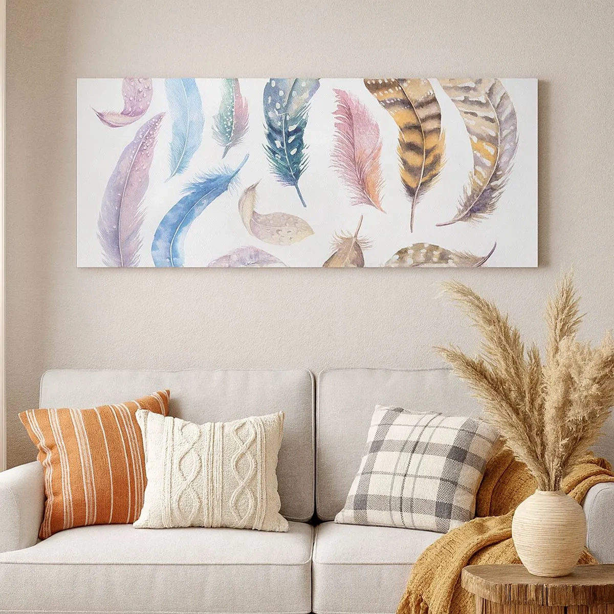 Obraz na plátne - Ľahké, strakaté a viacfarebné - 100x40 cm