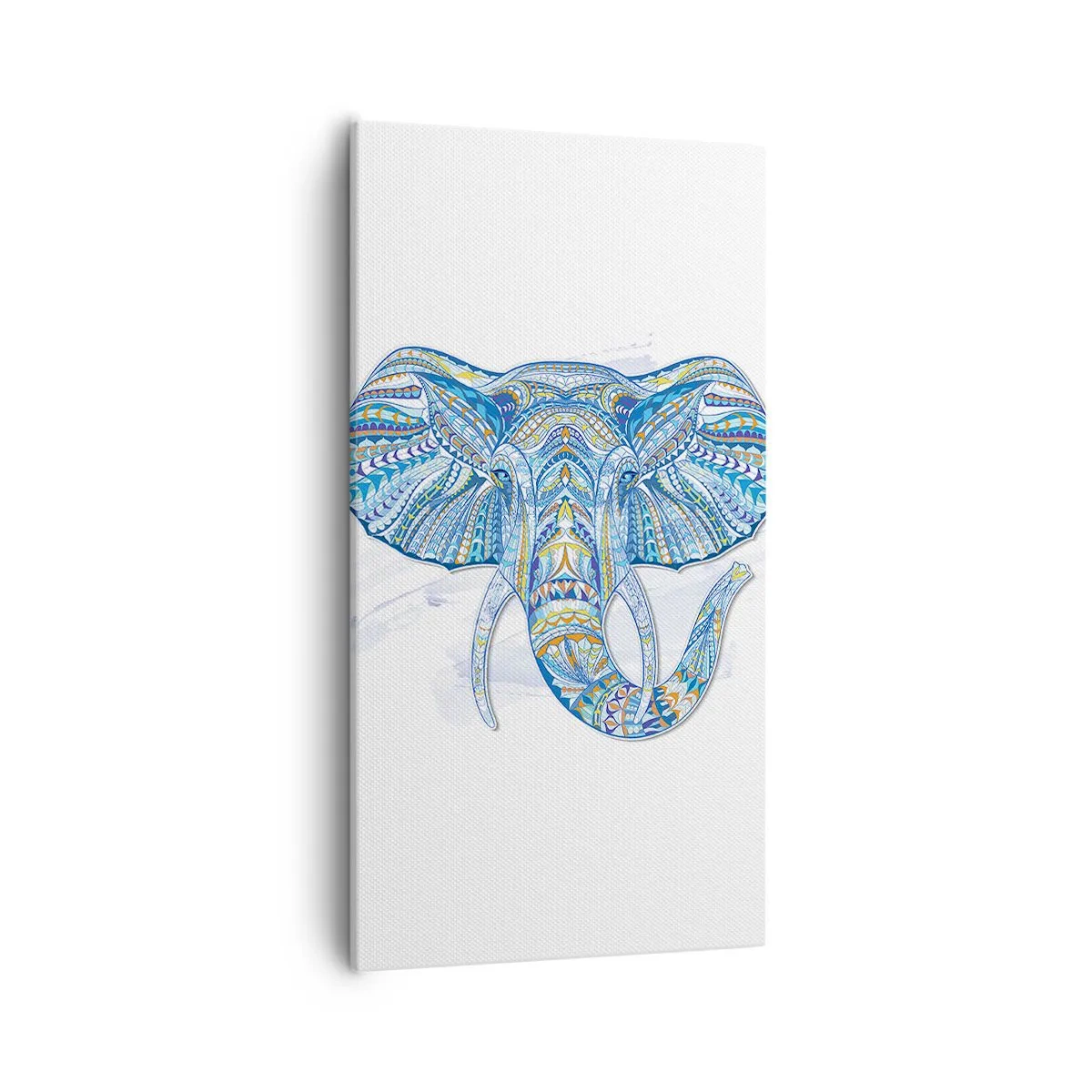 Obraz na plátne - Vykladaný zlatom a modrou - 55x100 cm