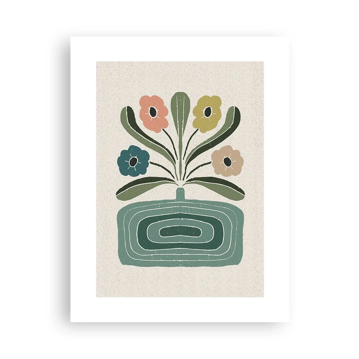 Plagát - Symetrická kytica - 30x40 cm