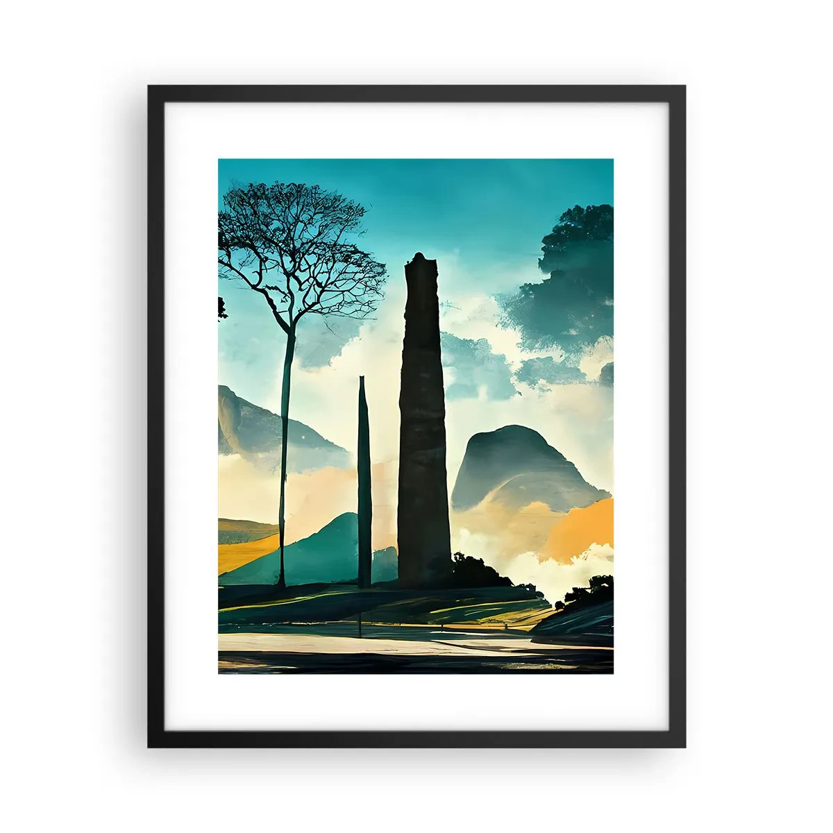 Plagát v čiernom ráme - Vyššie a vyššie - 40x50 cm