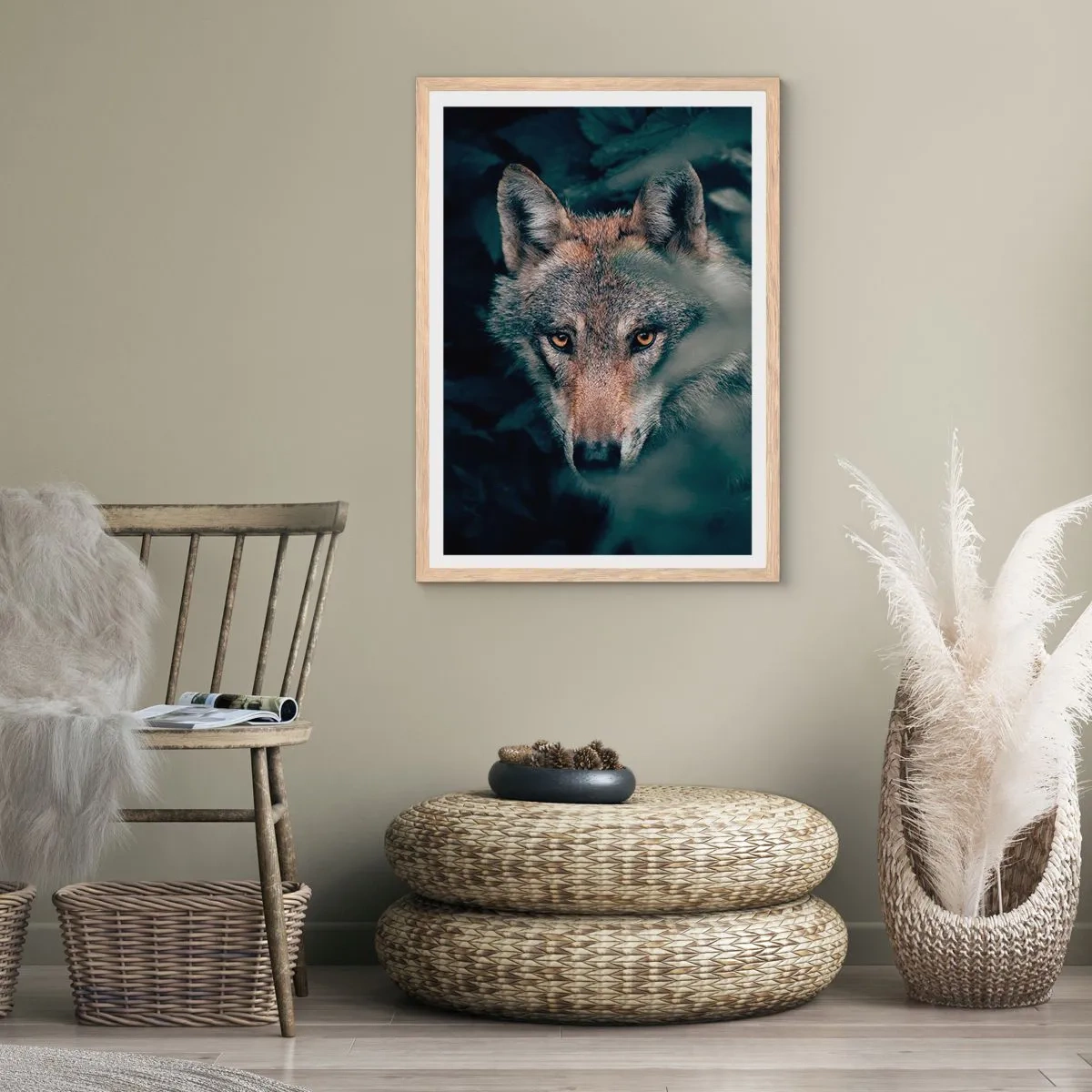 Plagát v ráme zo svetlého duba - Predátor - 61x91 cm