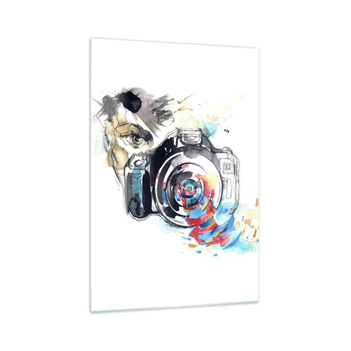 Obraz na skle - Okom objektívu - 70x100 cm