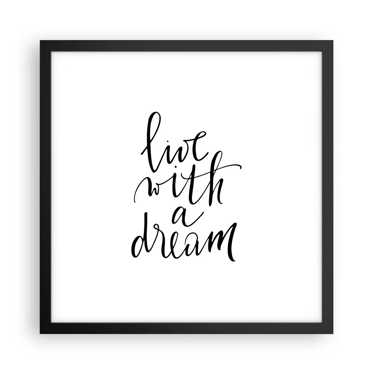 Plagát v čiernom ráme - Of course - 40x40 cm