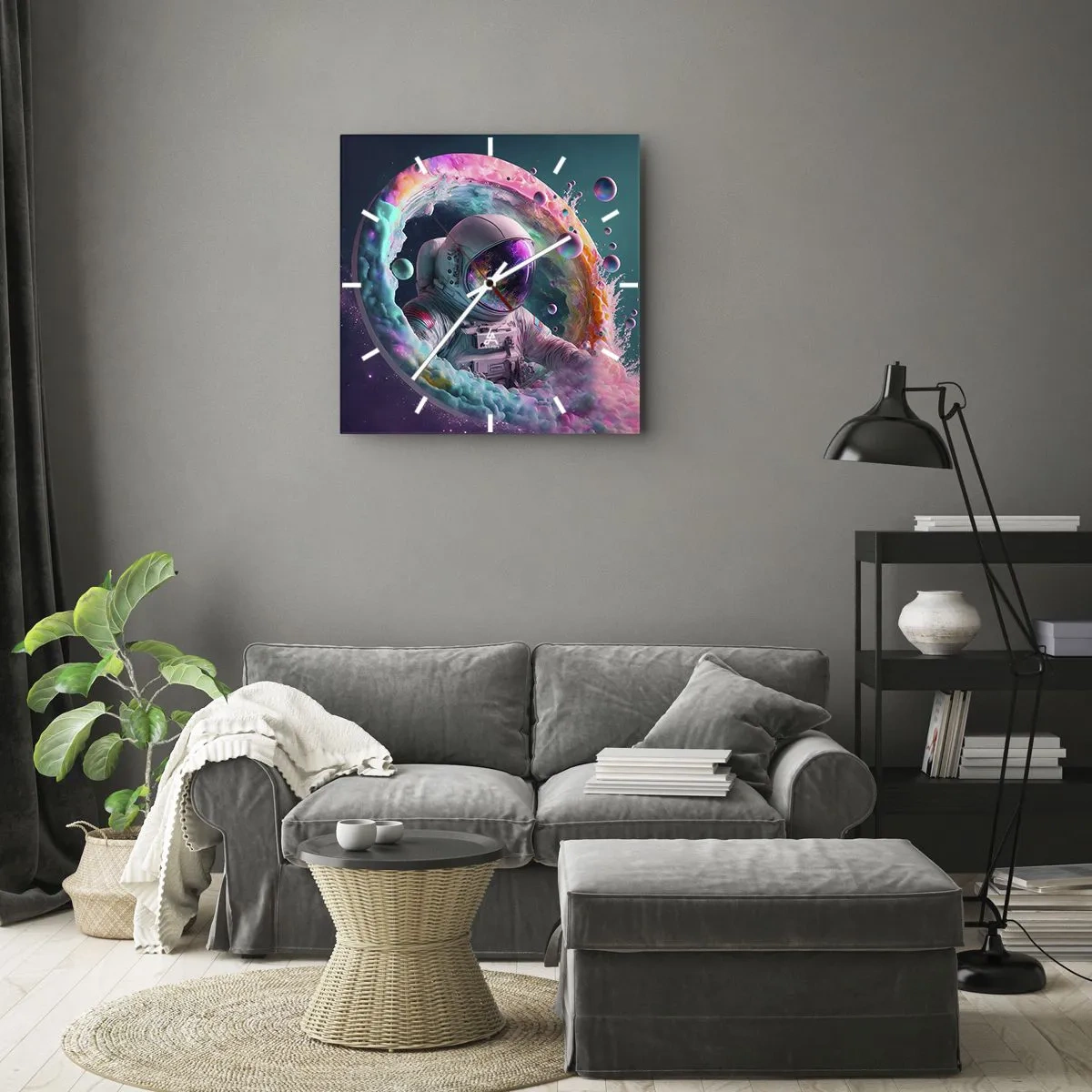 Nástenné hodiny - Hviezdna brána - 40x40 cm