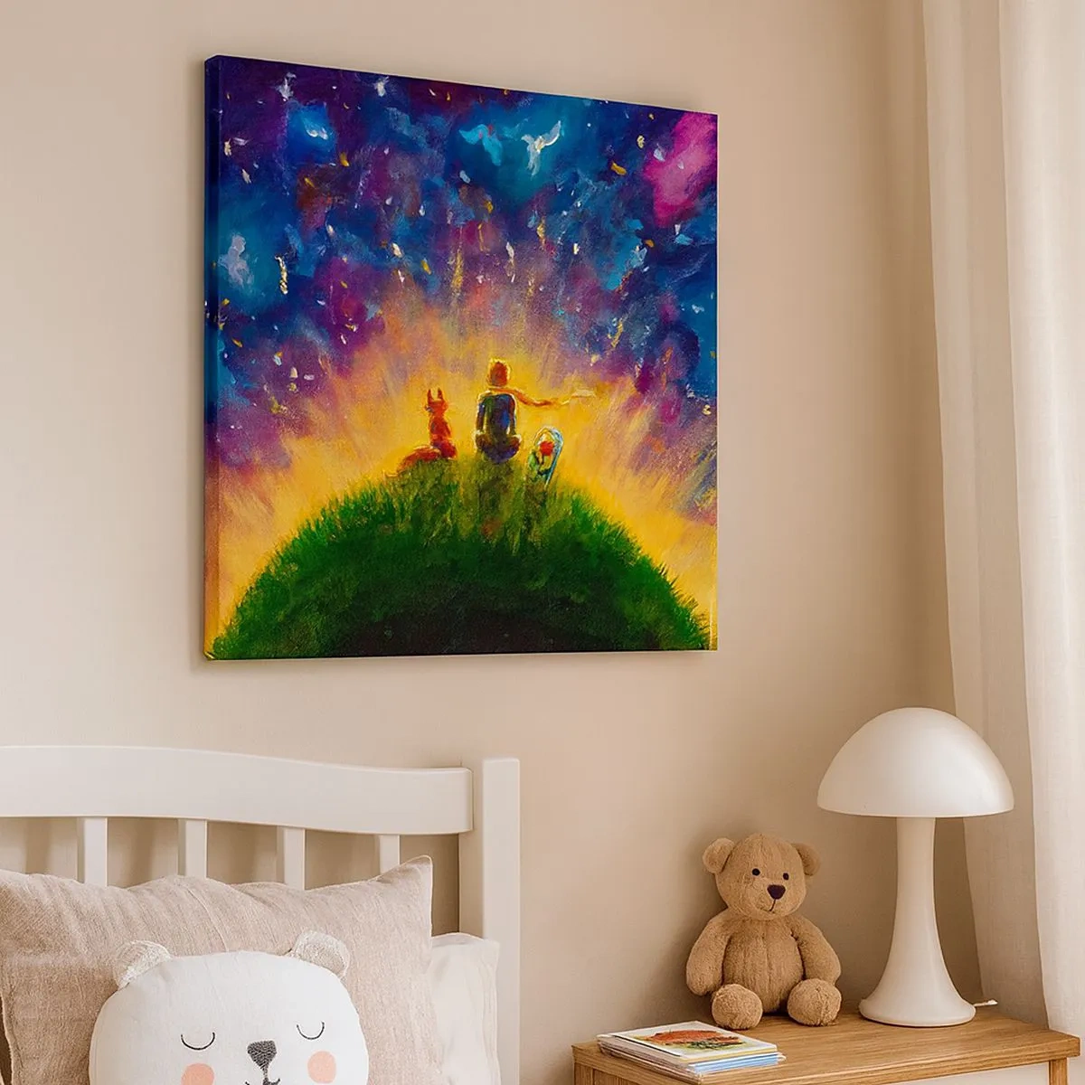 Obraz na plátne - Láska a priateľstvo - celý svet - 30x30 cm