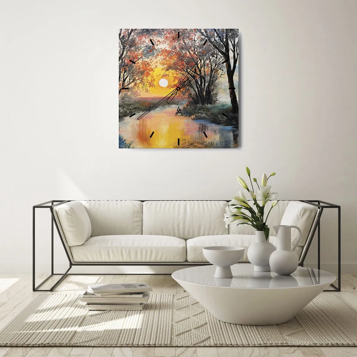 Nástenné hodiny - Jesenný nádych - 30x30 cm