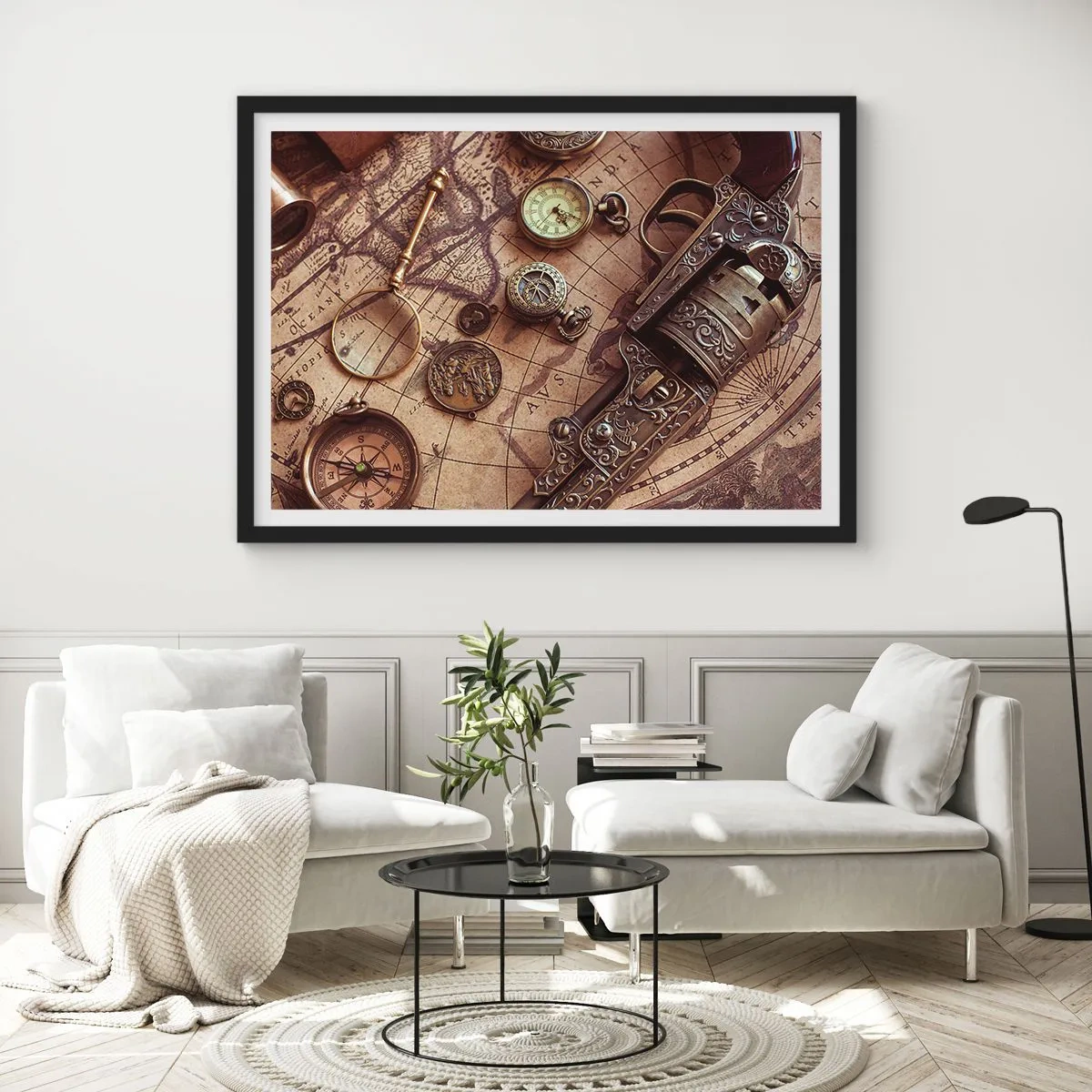 Plagát v čiernom ráme - Dobrodružstvo volá - 100x70 cm