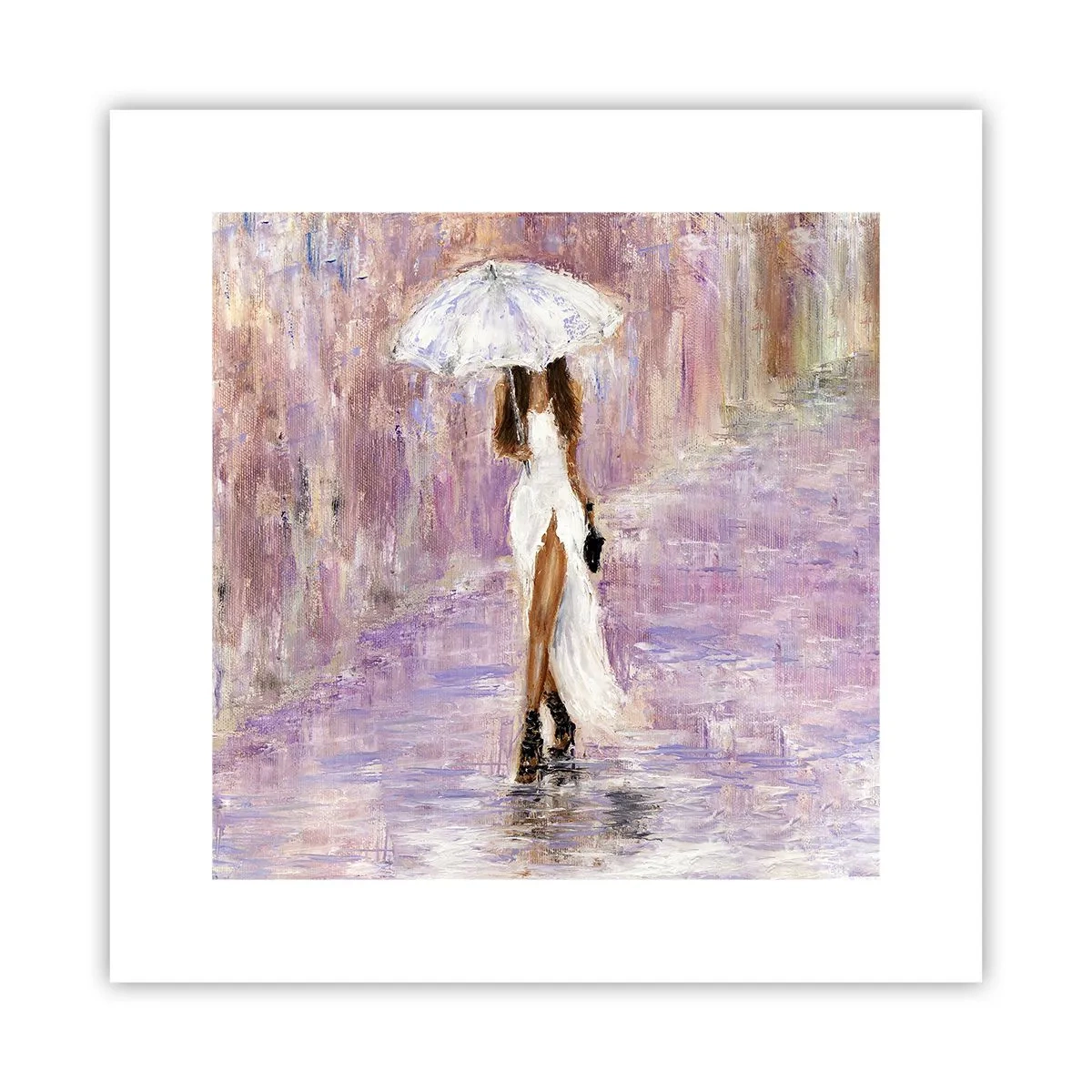 Plagát - V ľaliovom daždi - 30x30 cm