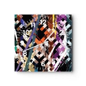 Nástenné hodiny - Umocnené na druhú - 40x40 cm