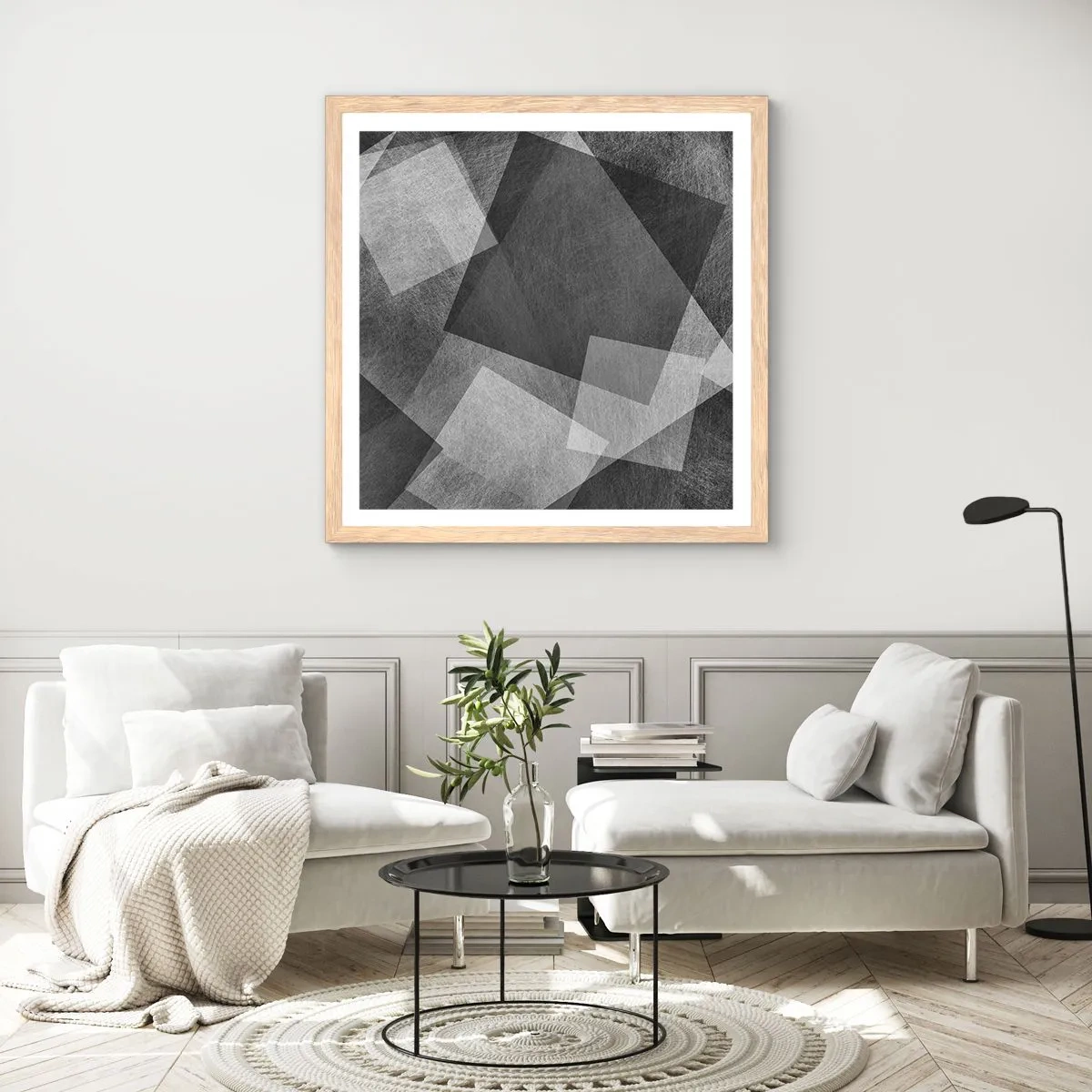 Plagát v ráme zo svetlého duba - Odveký symbol trvalosti a poriadku - 60x60 cm