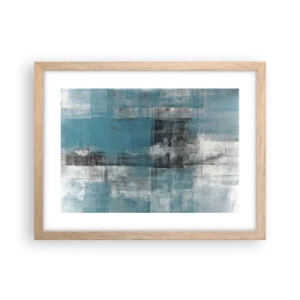 Plagát v ráme zo svetlého duba - Voda a vzduch - 40x30 cm
