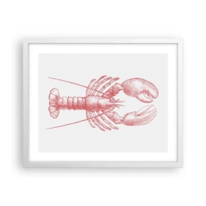 Plagát v bielom ráme - Homár hodný Homéra - 50x40 cm