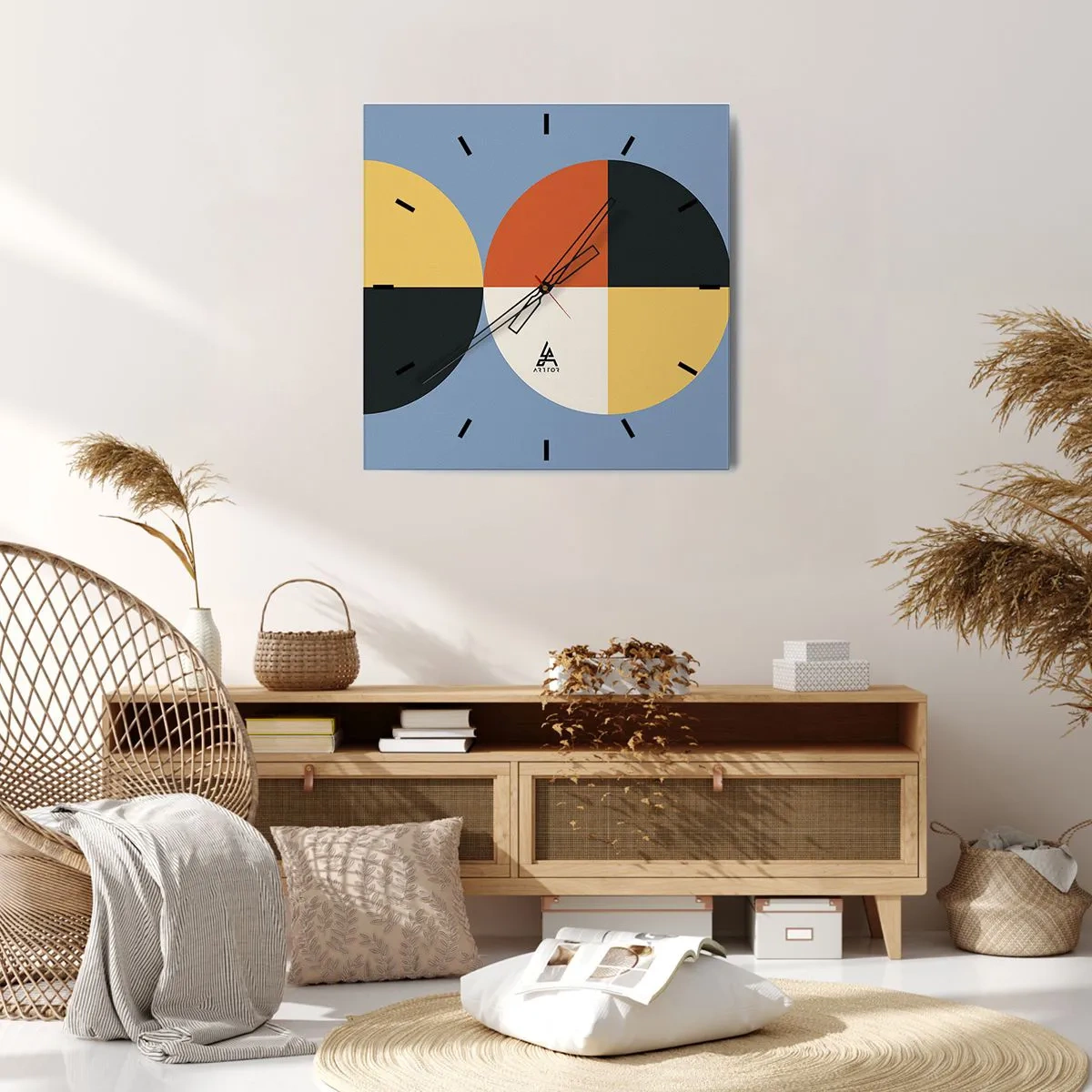 Nástenné hodiny - Pozri a počítaj - 40x40 cm