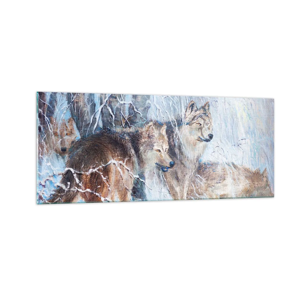 Obraz na skle - Pozor! Prichádza… - 100x40 cm