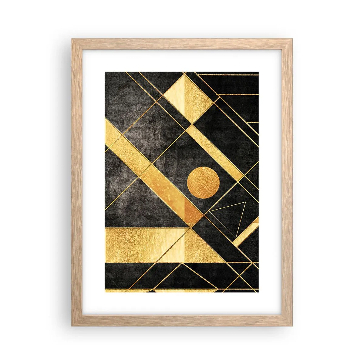 Plagát v ráme zo svetlého duba - Slnko púšte - 30x40 cm