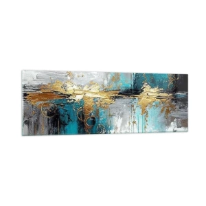 Obraz na skle - Všetko plynie - 90x30 cm