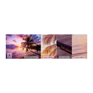 Vzorka fototapety Premium Canvas - Blahobyt až po okraj - Krajina, Kokosová palma, More - 100x30 cm