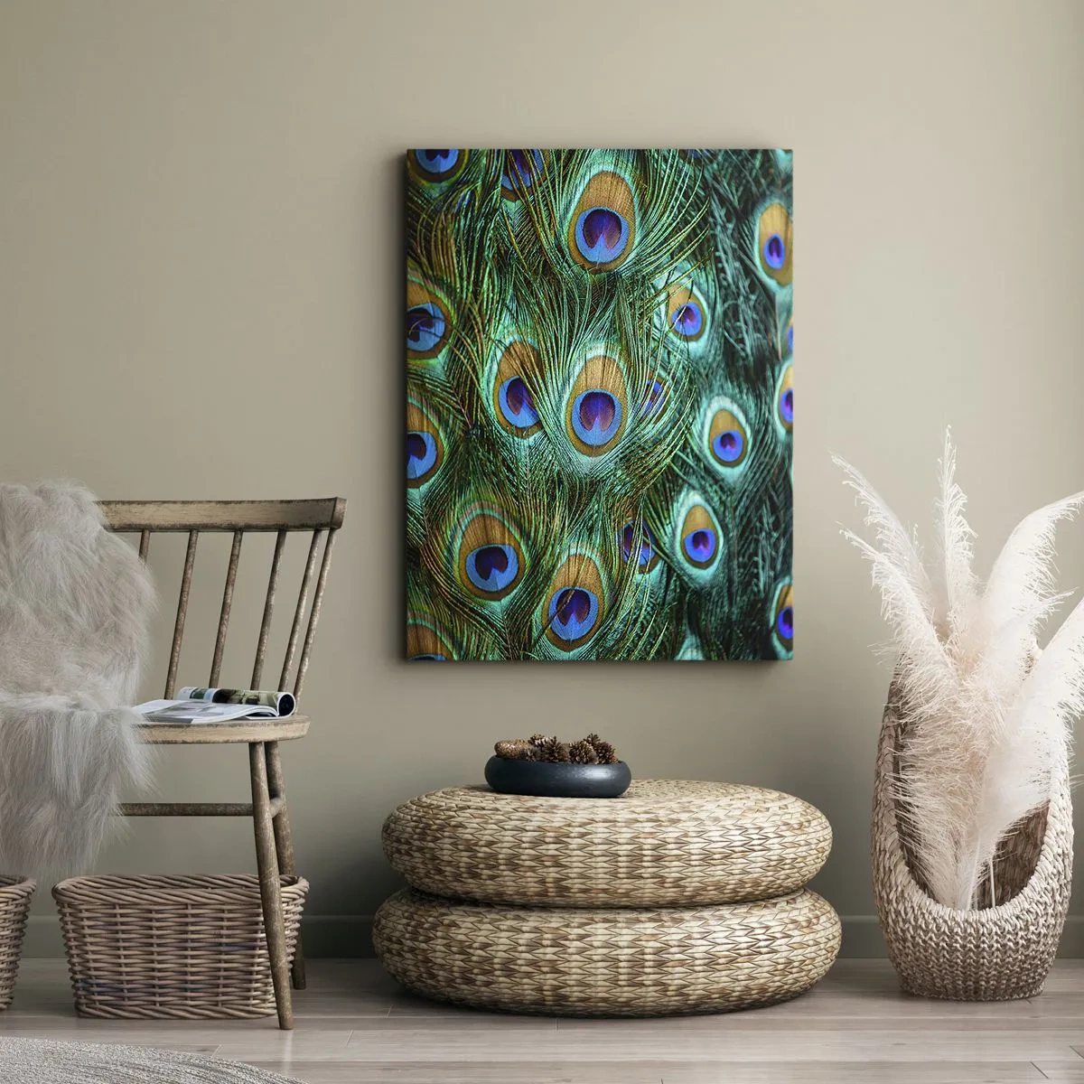 Obraz na plátne - Páví pohľad - 50x70 cm