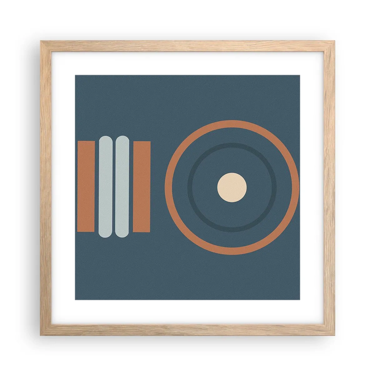 Plagát v ráme zo svetlého duba - Podstata vecí - 40x40 cm