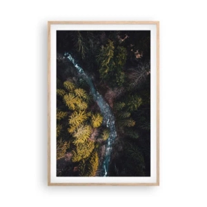 Plagát v ráme zo svetlého duba - Rýchlo, stále rýchlejšie - 61x91 cm