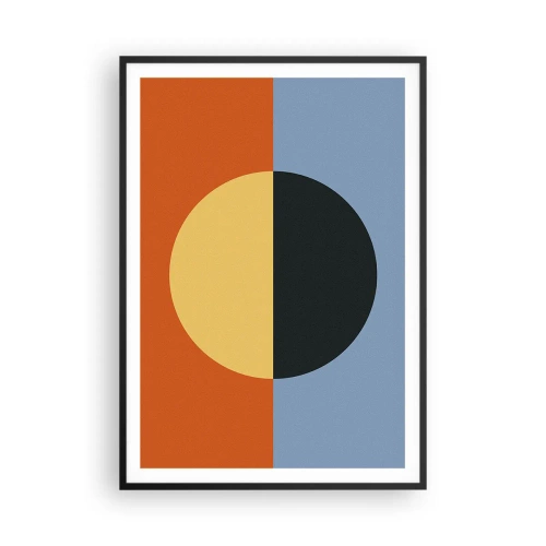Plagát v čiernom ráme - Kompozícia tepla a chladu - 70x100 cm