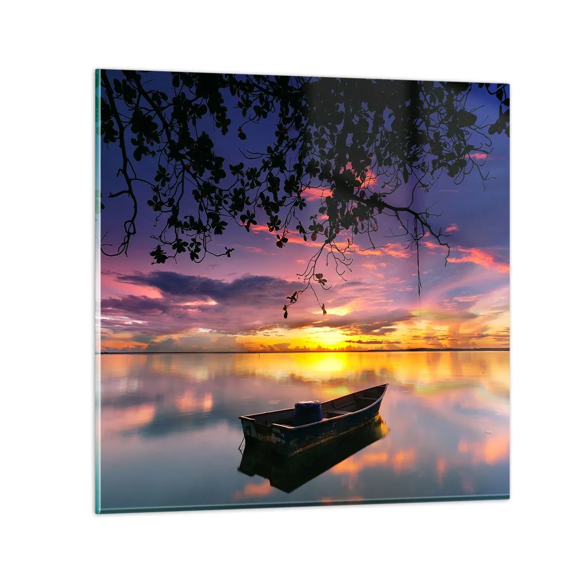 Obraz na skle - „Zdá sa, že visíš uprostred neba…“ - 70x70 cm