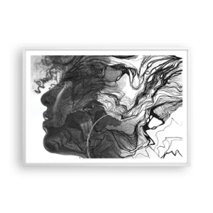 Plagát v bielom ráme - Zapletená v snoch - 100x70 cm